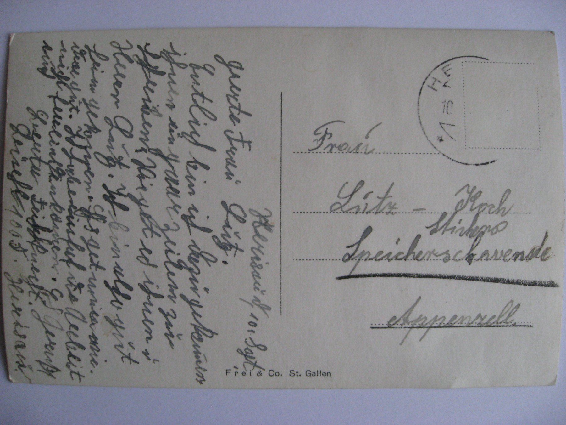 Cartoline postali: AK  Herisau mit Säntiskette – Usato da Gundetswil venduto da Egro100 1