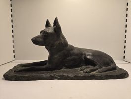 Hundefigur Bronze, liegend, sehr schön für Zuhause 🐶 