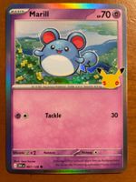 Pokemon Marill Holo 30 Jahre (Versand gratis)