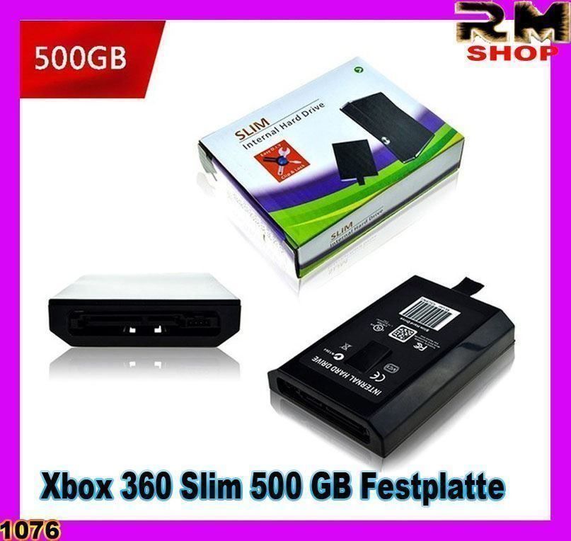 Giochi: Xbox 360 Slim 500GB Festplatte HDD – Nuovo e nell'imballaggio originale da Unterägeri venduto da RmOnline