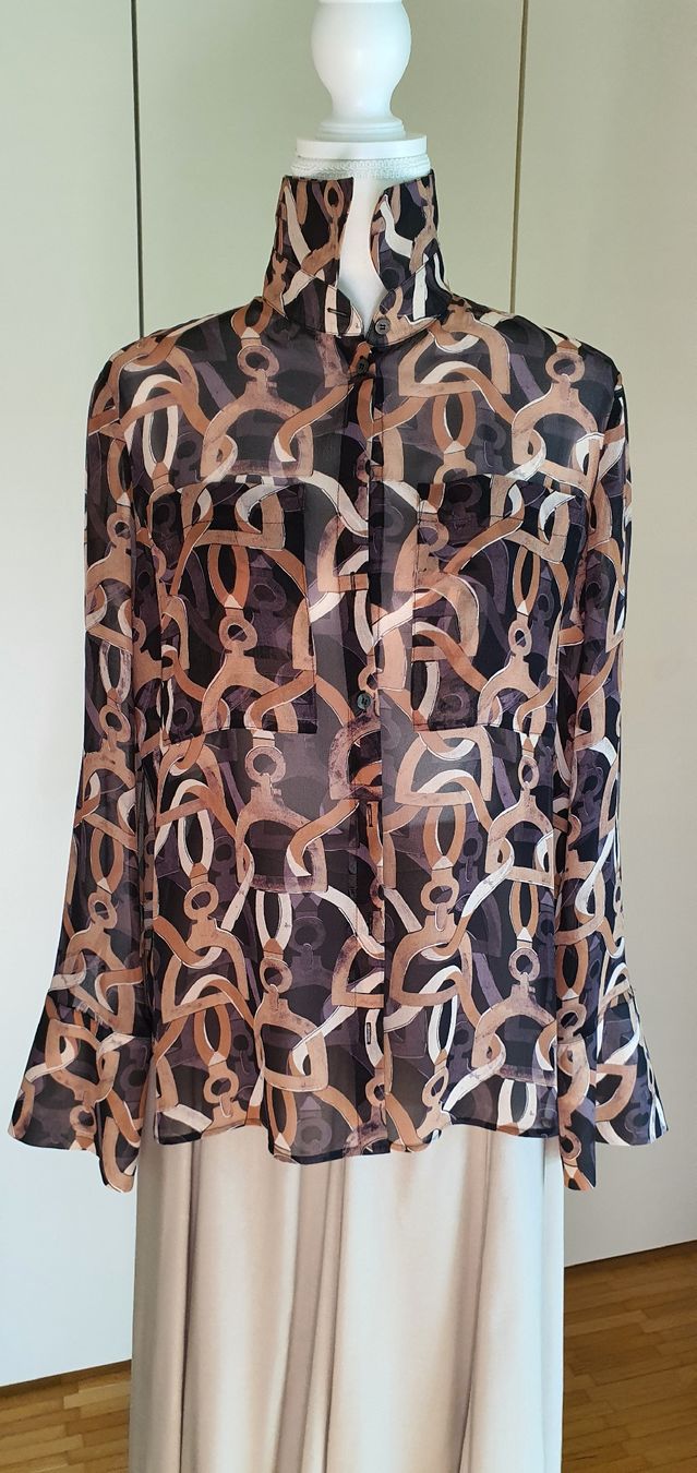 Luisa Cerano Camicette: Luisa Cerano Seidenbluse – Nuovo (secondo la descrizione) da Basel venduto da Kristal4 5