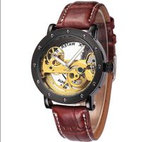 Herren Automatikuhr Skelettuhr Luxus Design Edelstahl