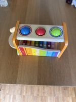 Xylophone et marteau en bois pour enfants 3 boules multicolo