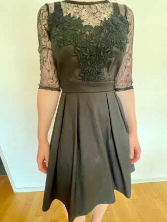 Elegantes Kleid Little Mistress Gr. 34 Spitze schwarz