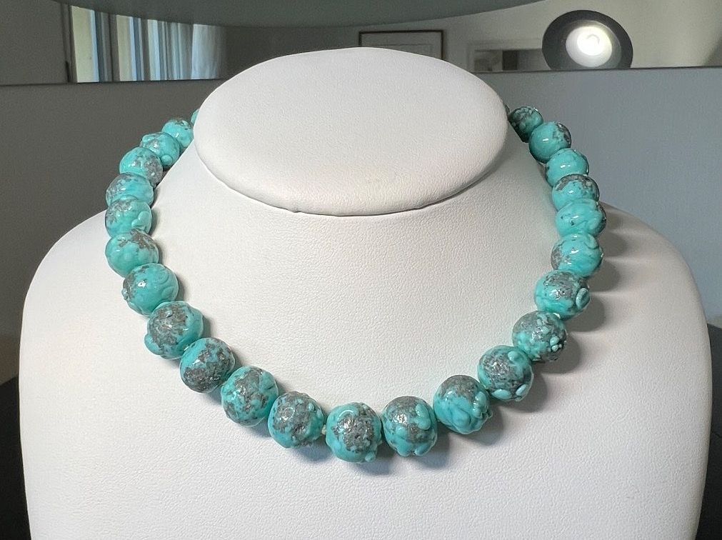 Ketten: Collier en verre de murano turquoise – Gebraucht aus Nyon von stylevintage79