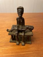 Antike Ashanti Bronze Figur Afrika Skulptur Messing 9,5cm
