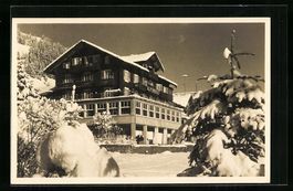 AK Adelboden, Hotel Alpenrose im Winter