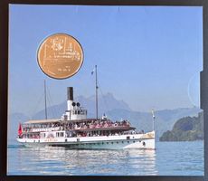 Sondermünze 20 Fr. Dampfschiff Uri 2017 im Etui Silber