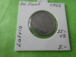 Llettland 1922, 50 Santimi