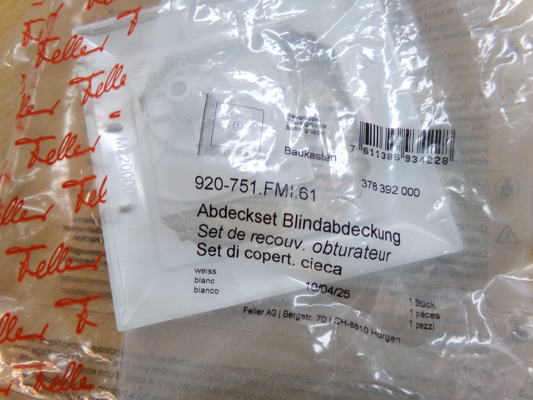 Spine: Feller Edizio Due UP Blinddeckel weiss – Nuovo (secondo la descrizione) da Hombrechtikon venduto da HGK50 4