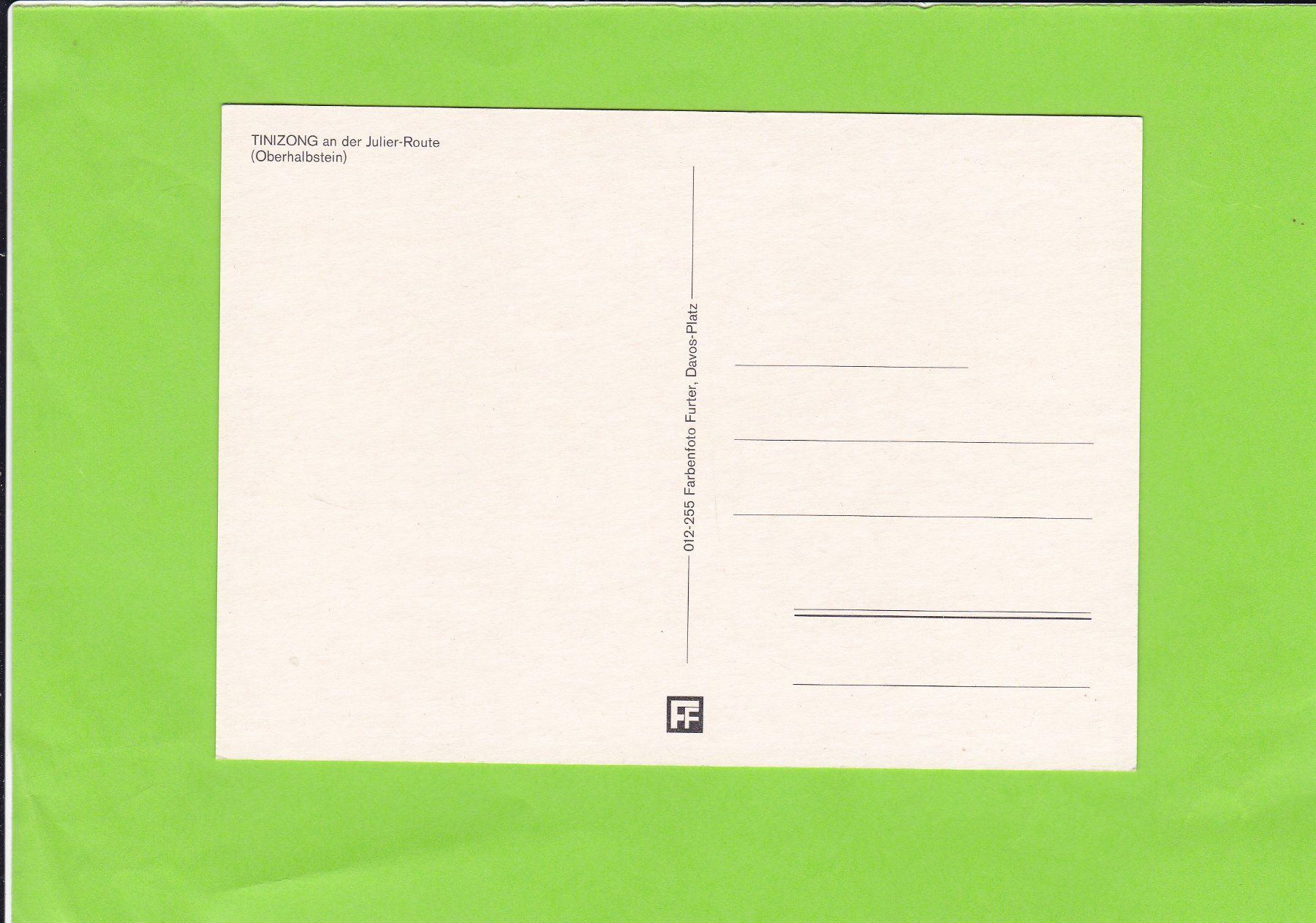 Cartoline postali: Tinizong-Winter – Usato da St. Peterzell venduto da neckertal 1