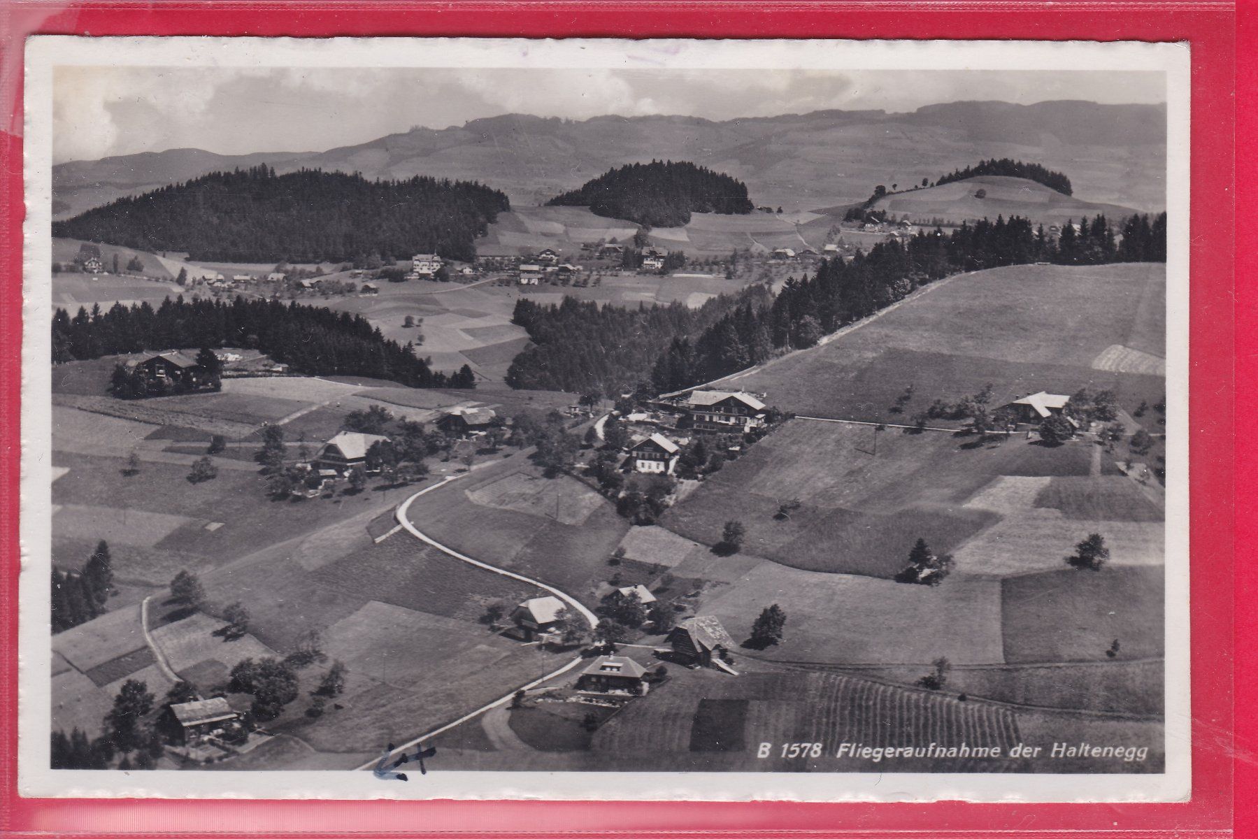 Cartoline postali: FLIEGERAUFNAHME DER HALTENEGG, 2.8.1944 – Usato da Oberrieden venduto da Gebirgsstelze