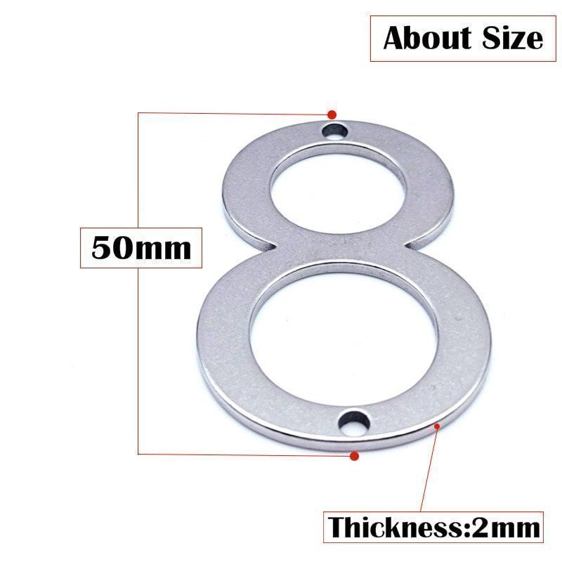 Insegne: 50mm Hausnummer silber (0-9) – Nuovo e nell'imballaggio originale da Uerkheim venduto da Kaufoption 7