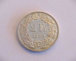 Münze 2 Franken 1955 (stgl)