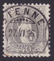 69D, Stehende Helvetia mit Vollstempel BIENNE BE
