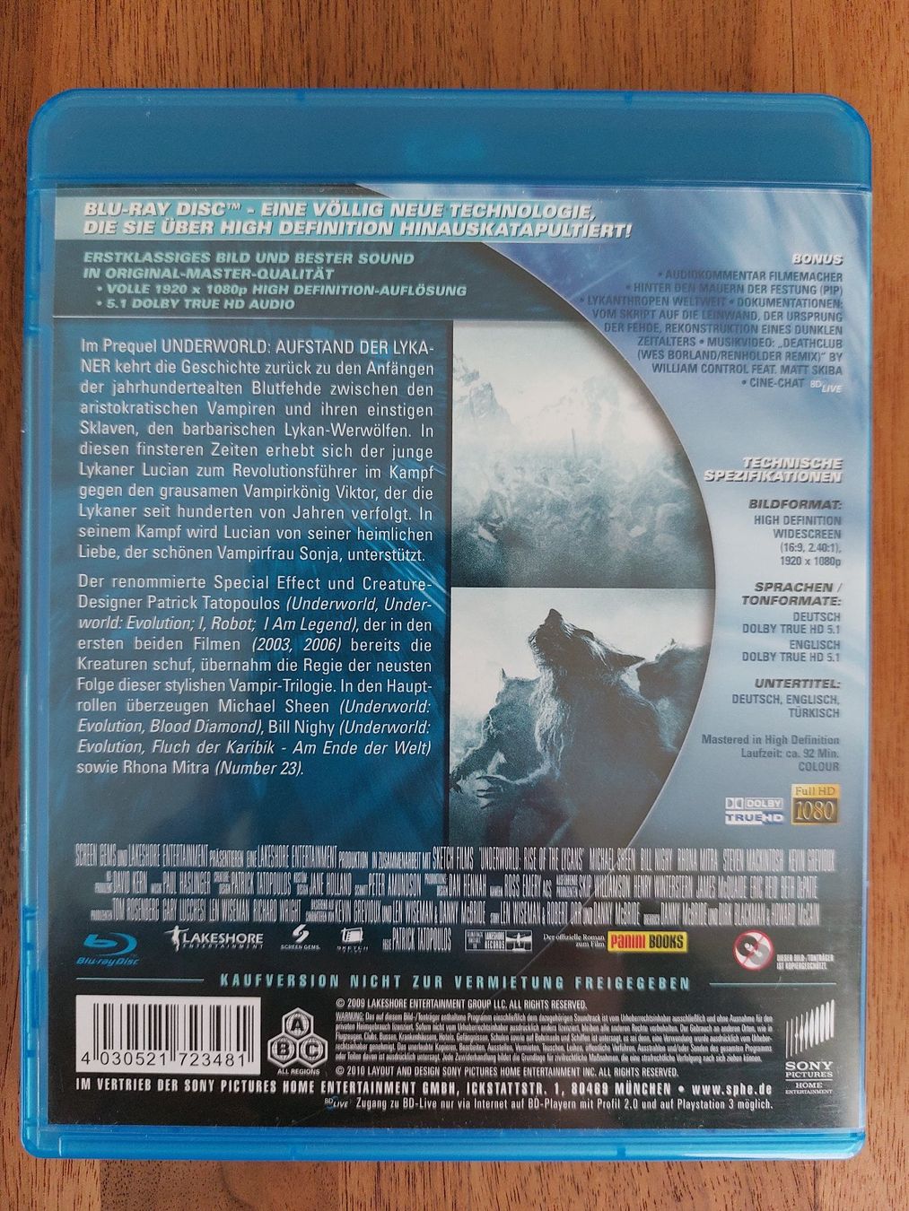 Tutti i DVDs: Blu Ray - Underworld 3 Aufstand der Lykaner – Usato da Rheinfelden venduto da FilmAuktion 1
