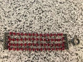 4-REIHIGES ROTES FUNKELNDES ARMBAND