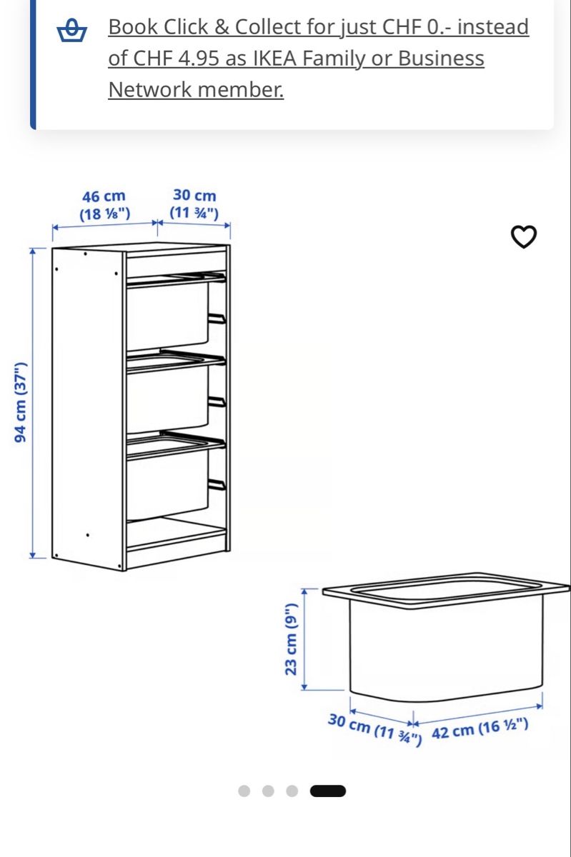 Regale: White Storage Unit 46x30x94cm good condition – Gebraucht aus Zürich von mar_d7zz 1