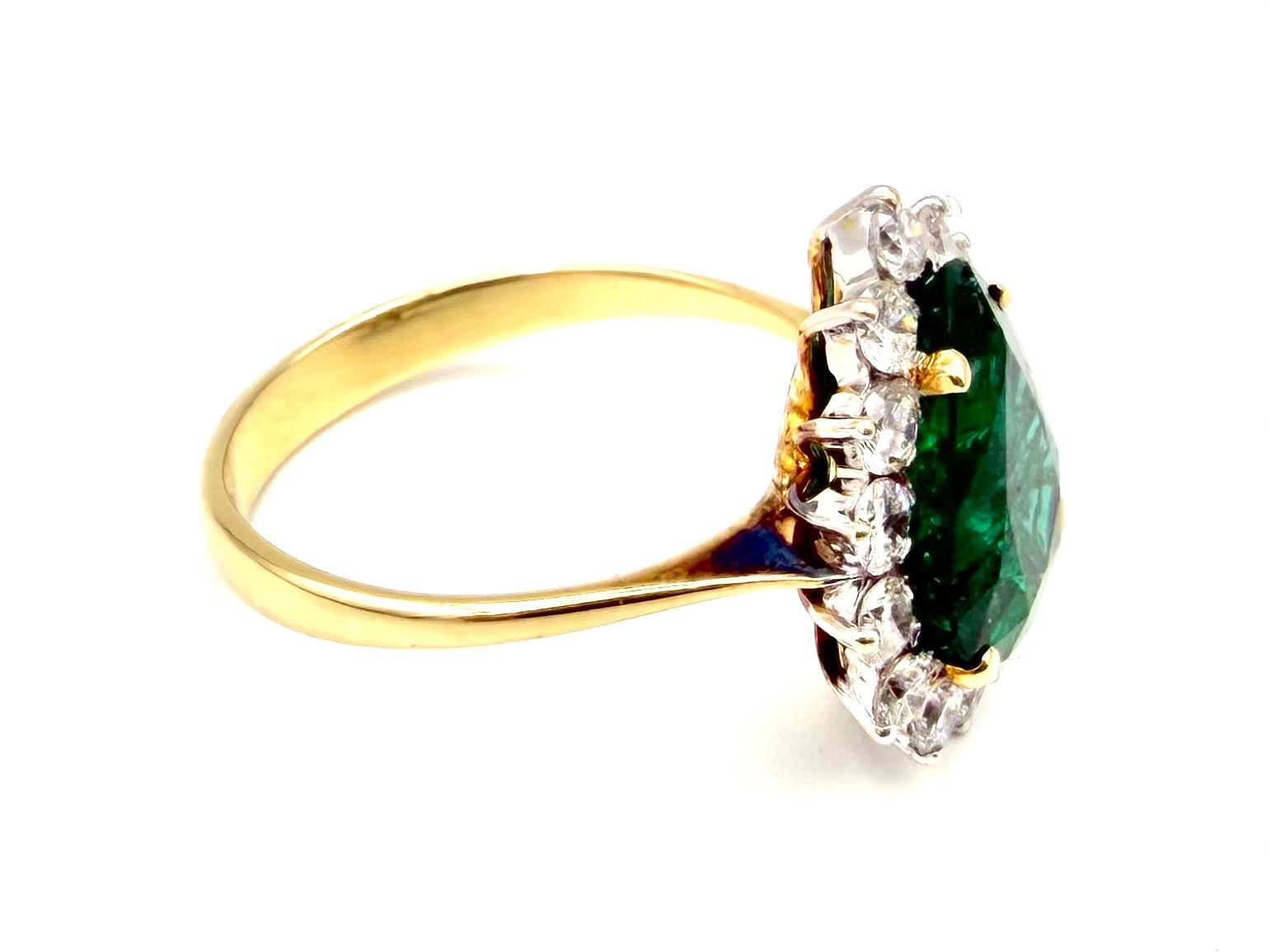 Anelli: Bague or 14K émeraude et diamants – Usato da Renens VD venduto da Diademe.sarl 5