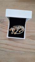 Eleganter Schmuck leopard Brosche mit Steinchen
