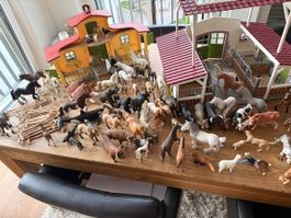 Schleichartikel über 150 Tiere plus Zubehör etc