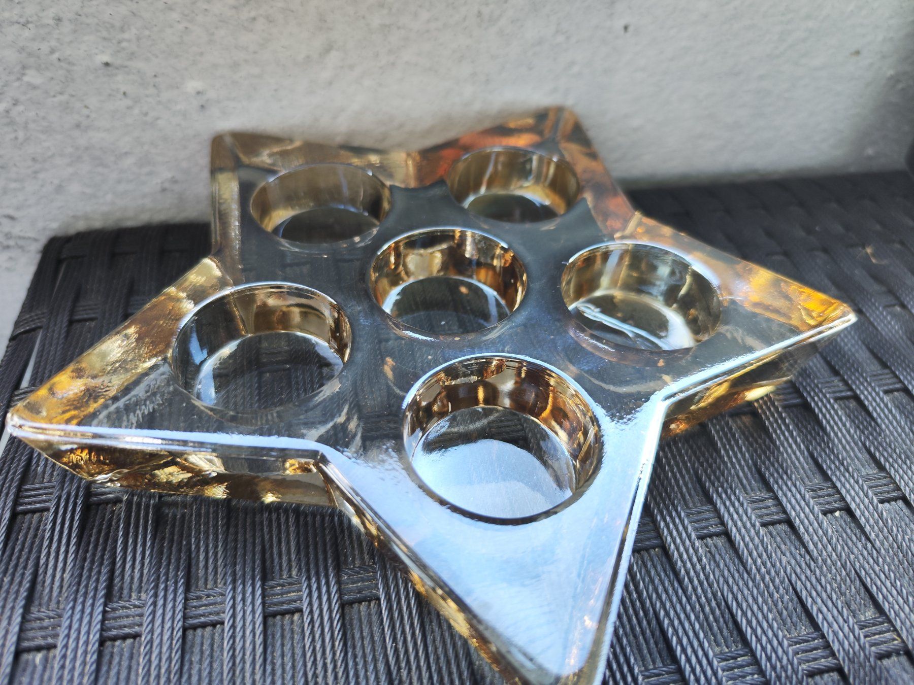 Kerzenständer: Kerzen Halter in Stern Form aus Glas – Gebraucht aus Fislisbach von Hast1976 2