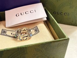 Gucci Ring GG Marmont Blumen Silber