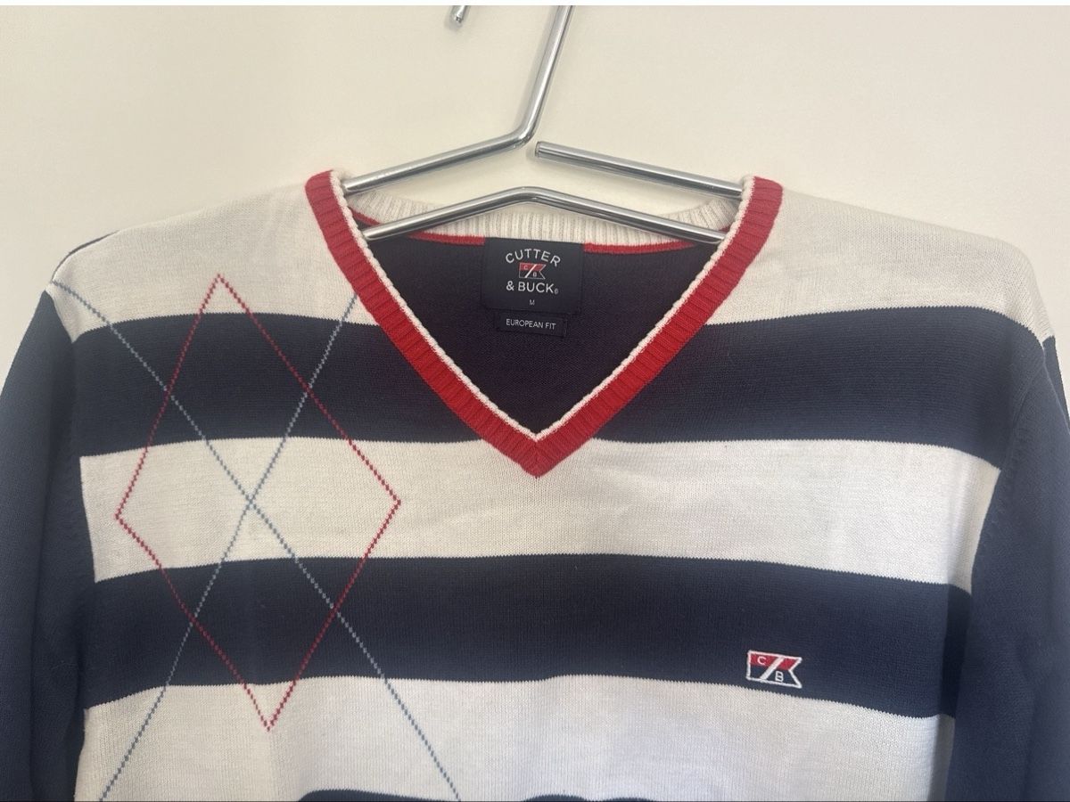 Pullover & Sweatshirts: Gestreifter V-Pullover von cutter & Buck – Gebraucht aus Thalwil von ric_6zpr 1