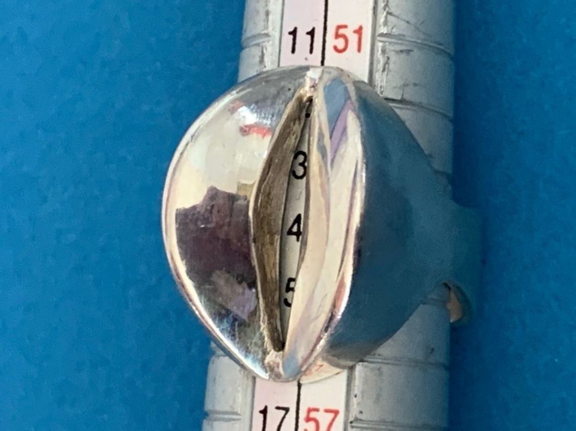 Ringe: Silberring open flower abstrakt (55) – Gebraucht aus Laufen von belleskulptur