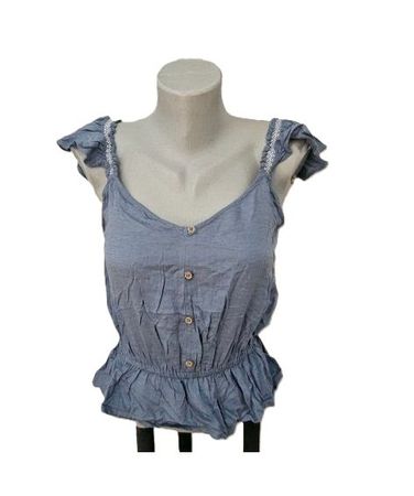 Boho Hippie Top mit Schösschen Gr. 36 mit Stickerei
