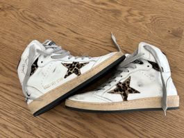 Baskets hautes Golden Goose Sky-Star blanc léopard 37