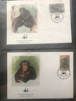 Sierra Leone 1983 Satz WWF Schimpanse illustr Ersttagsbriefe
