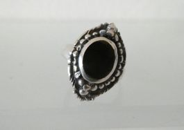 Silberring mit Onyx 925 Gr. 56 (17.8mm)