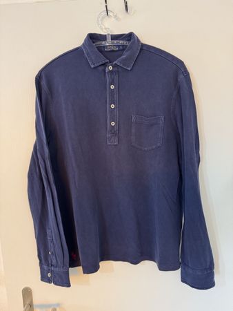 Polo Ralph Lauren Langarm Polo Hemd Grösse L dunkelblau 
