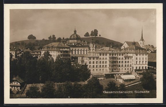 Cartoline postali: Menzingen, Institut, Gesamtansicht, Süd – Usato da Berlin venduto da bartko-reher