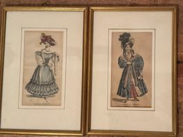 2 Originale Stiche "Ladies Pocket Magazine", ca. 1831