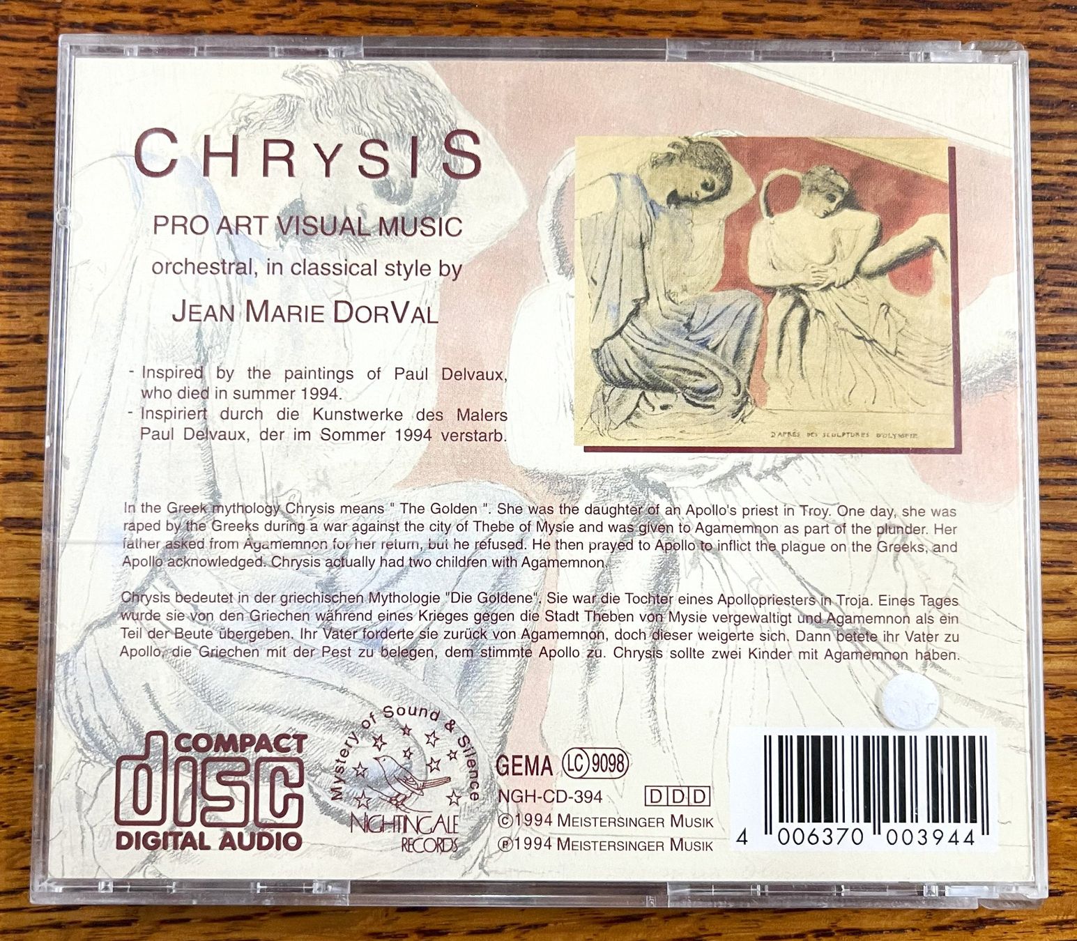 CD: Chrysis - Jean Marie Dorval CD – Usato da Oftringen venduto da Vucki 1