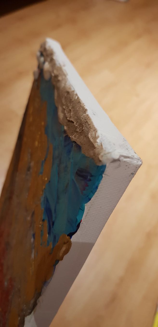 Dipinti: "Ob's passt oder nicht...", canvas frame, collage, 25x57.9cm – Nuovo e nell'imballaggio originale da Turbenthal venduto da viw_48fr 4