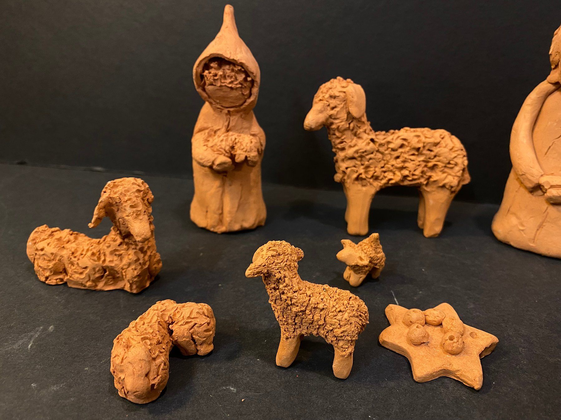 Statuette: Vintage 11 Krippefiguren aus Ton – Usato da Schaffhausen venduto da VintageCity 1
