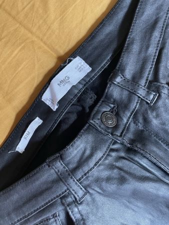 Mango Hose in Lederoptik, Grösse 36