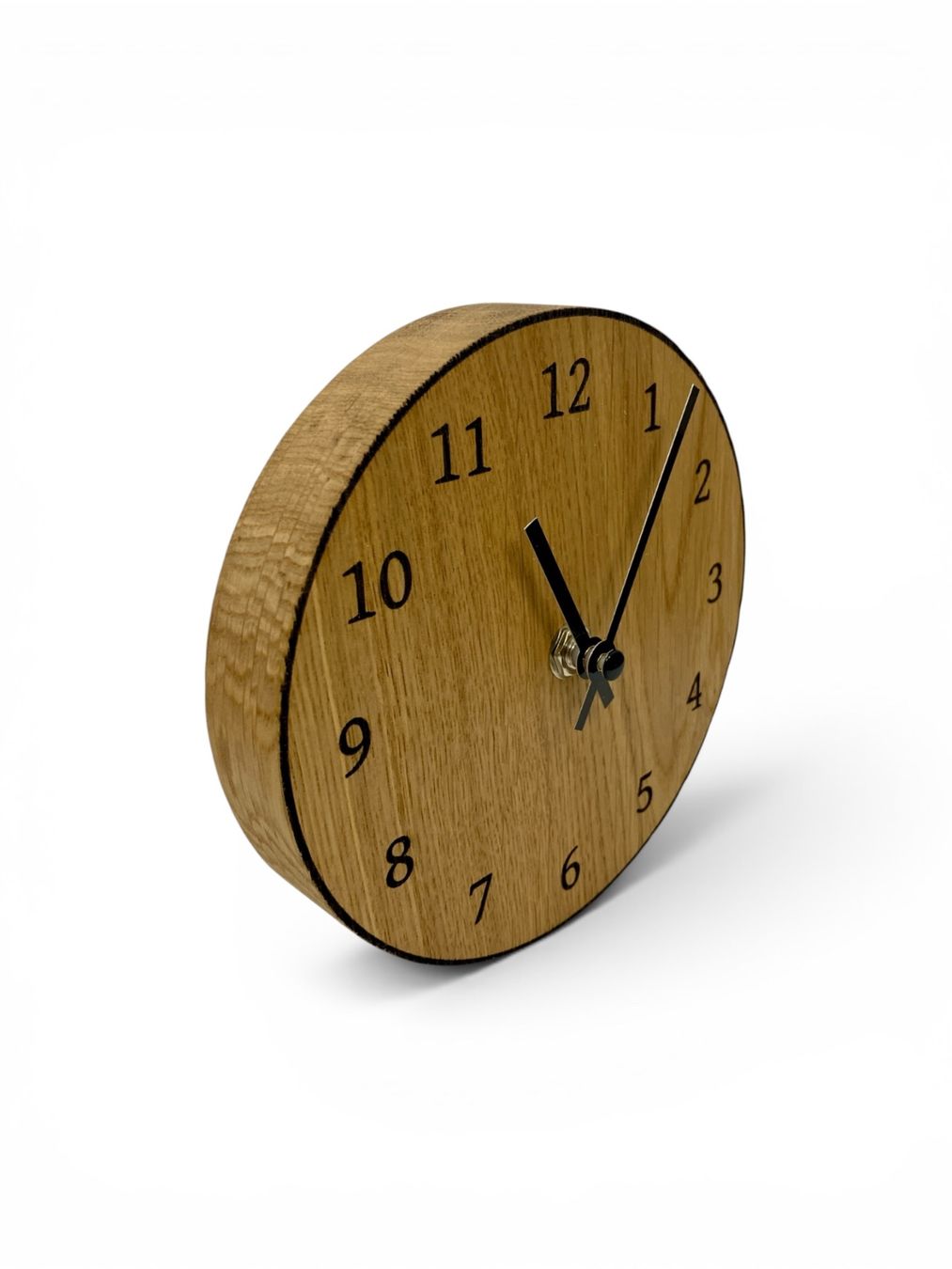 Orologi: Tischuhr Holz Eiche Zahlen schwarze Zeiger – Nuovo (secondo la descrizione) da Wängi venduto da Retro_W 1