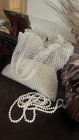 Borsa trasparente con perline in stile tote, usata