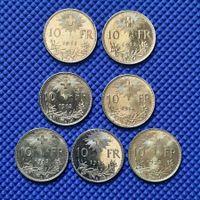 Série complète 10 Francs Vreneli 1911-1922