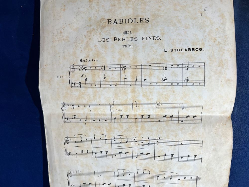 Noten Antik -Babioles-Les Perles Fines-Valse - L.Streabbog (Gebraucht ...