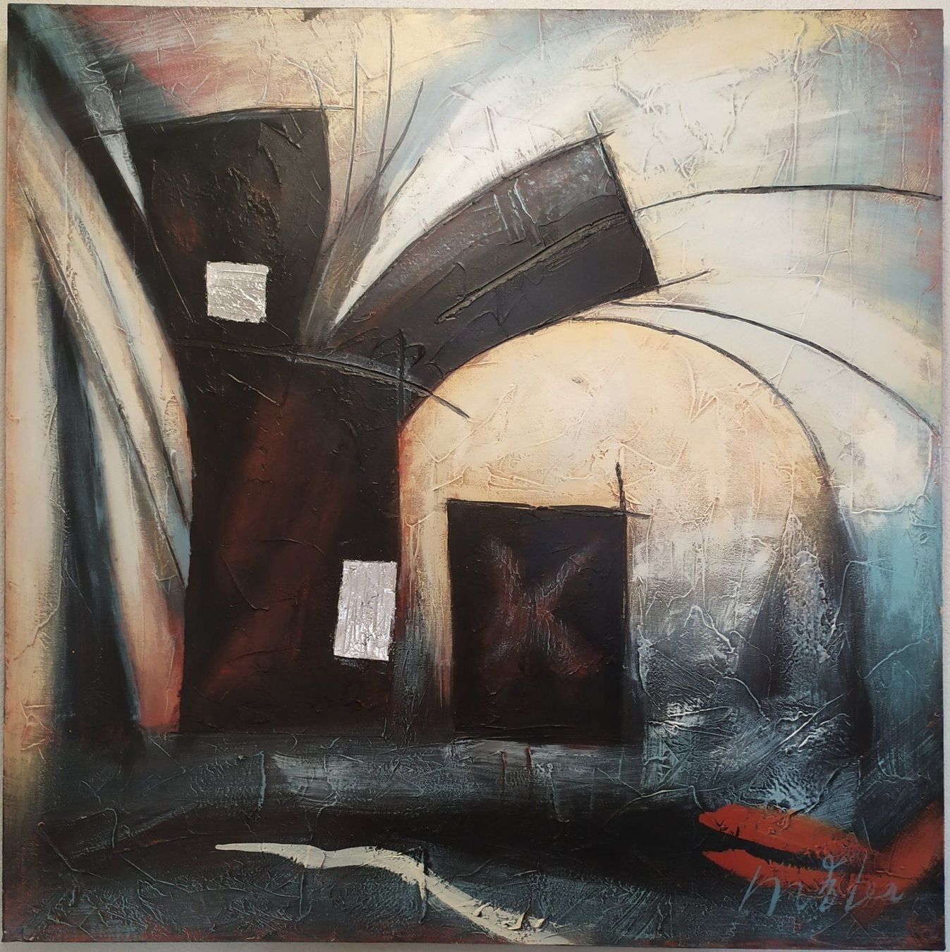Dipinti: Leinwandbild 100 x 100 cm abstract – Nuovo (secondo la descrizione) da Kloten venduto da bilgeri01