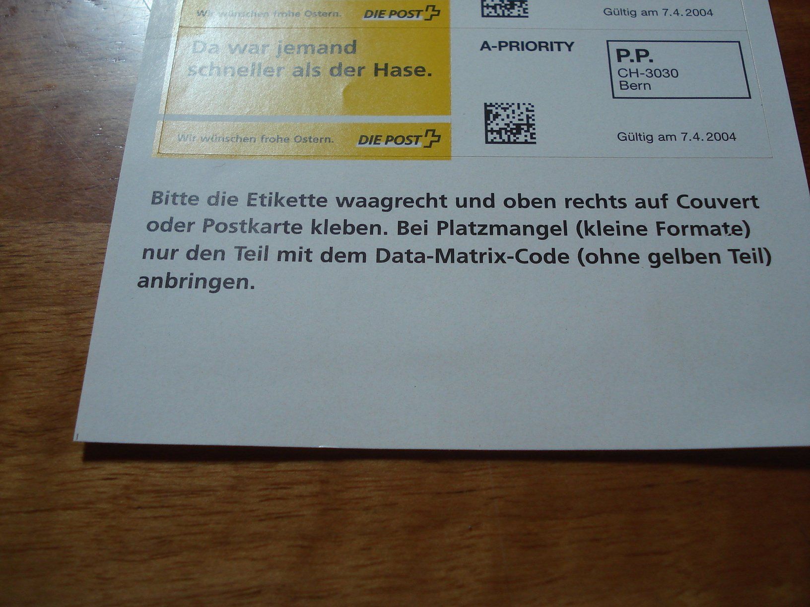 Tous les timbres: Bogen Ostermarken 2004, ungelaufen – D'occasion à Niederwil AG par morostahu 1