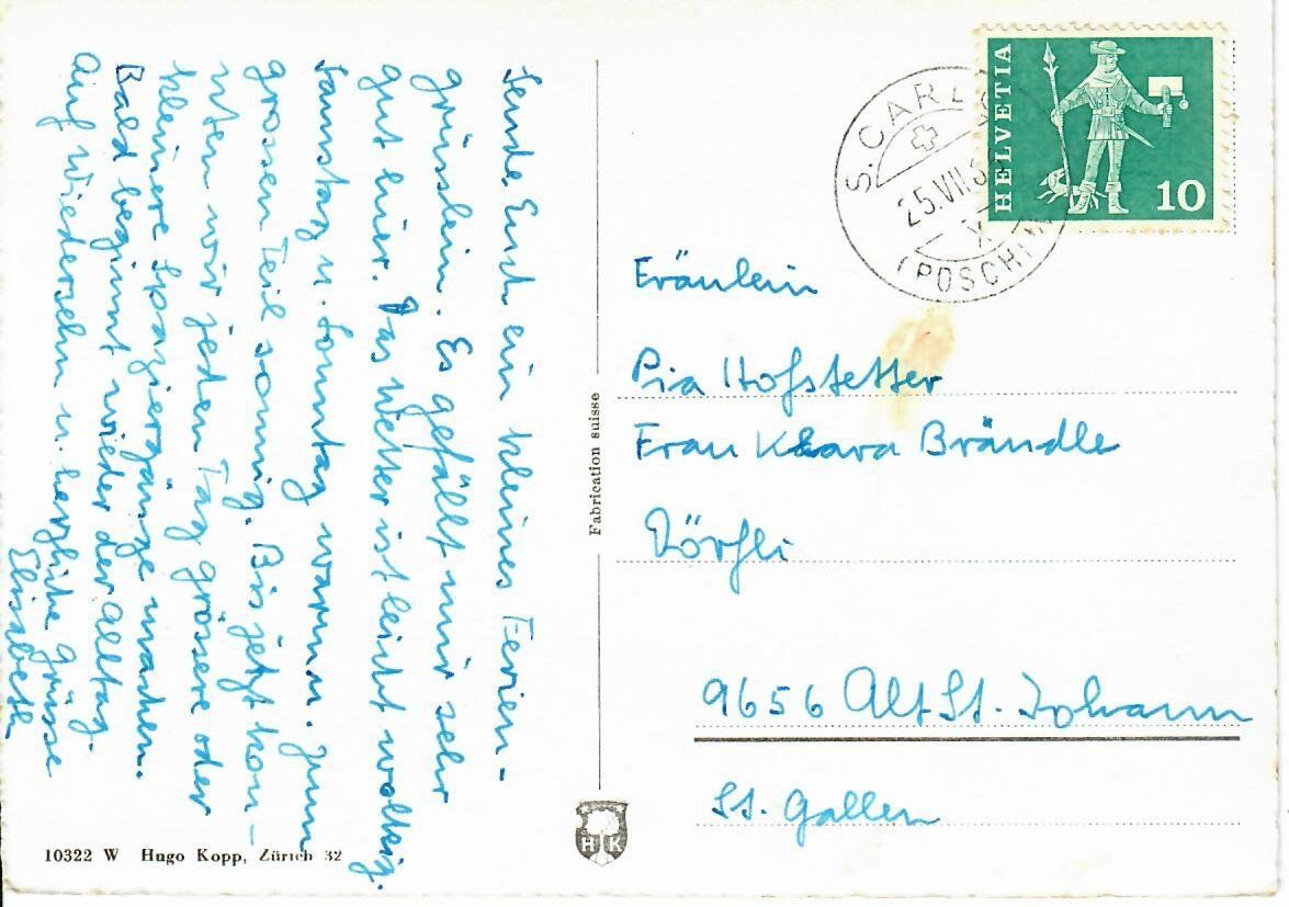 Ansichtskarten: San Carlo – Gebraucht aus Hochdorf von Ziegel-16 1