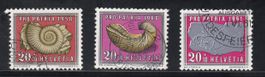 Timbres suisses Pro Patria Minéraux - Mineralien 1958-60-61