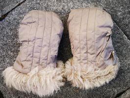 Warme stokke Kinderwagen Handschuhe, Fäustlinge  beige