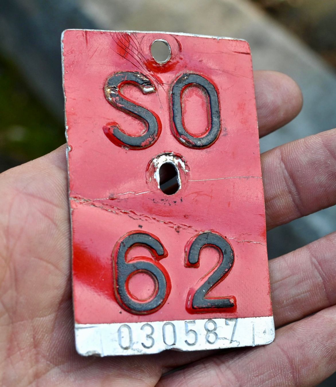 Insegne: Velonummer SO 62 von 1962 - Solothurn – Usato da Pfaffhausen venduto da mono_rec 1
